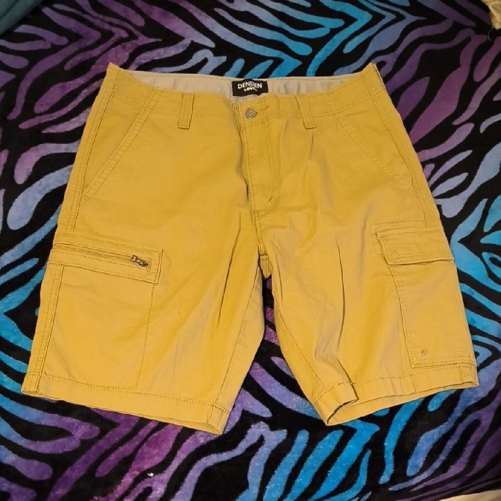 Denizen from Levi's | Men's Tan Cargo Shorts (22 Inches Length)